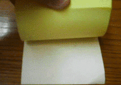 animated gif using post-it notes to create an animation cartoon