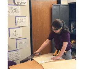 Student designing an Escape Room