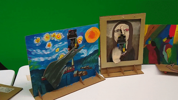 Animated gif of art robots in action.