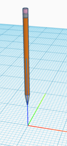 Screen shot of a pencil created by a student.