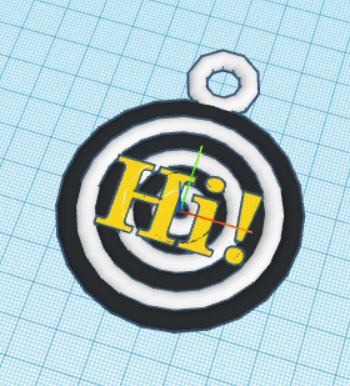 Screen shot of a colorful keychain created by a student.
