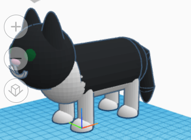 Screen shot of a cat created by a student.