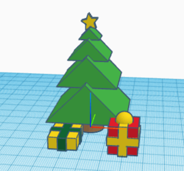 Screen shot of a Christmas tree created by a student.