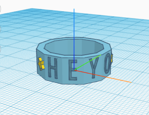 A screen shot of a ring created by a student.