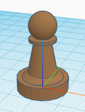 Screen shot of a chess piece created by a student.